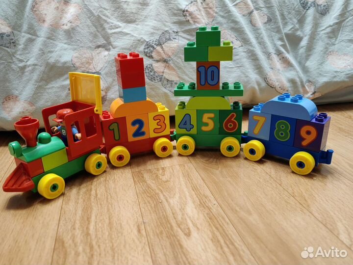 Lego поезд цифры duplo