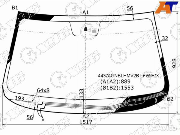 Стекло лобовое KIA sorento