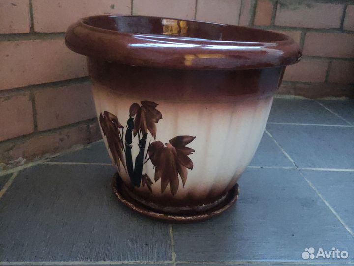 Горшок для цветов керамический, диаметр 28 см