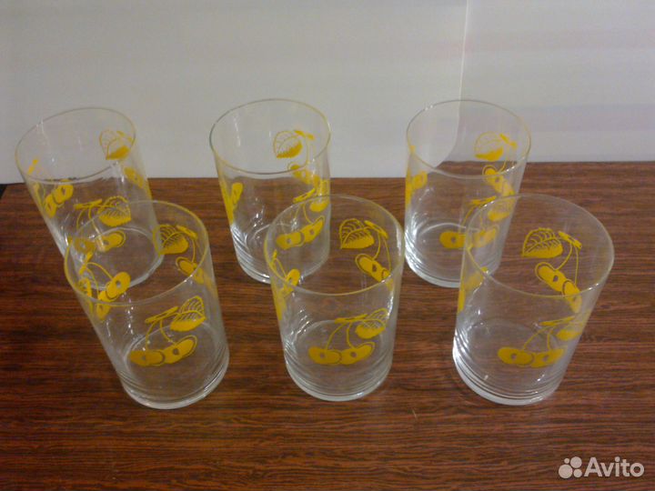 Стаканы тонкостенные, новые, Чехия, винтаж, 1970-е