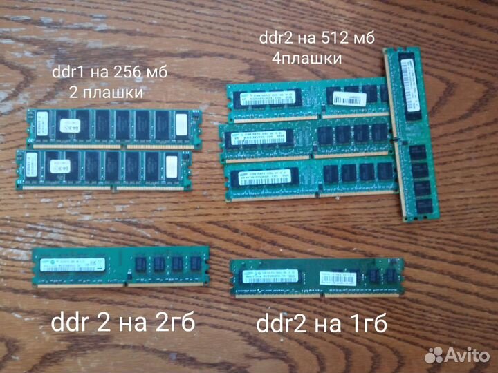 Оперативная память ddr1 и ddr2