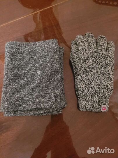 Шапка меховая мужская плюс шарф и перчатки