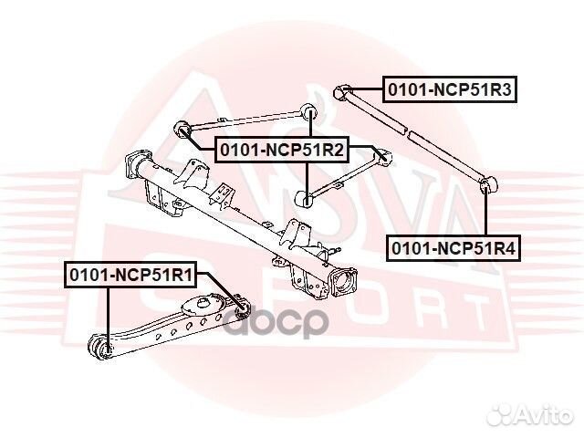 Сайлентблок задней поперечной тяги 0101-NCP51R4