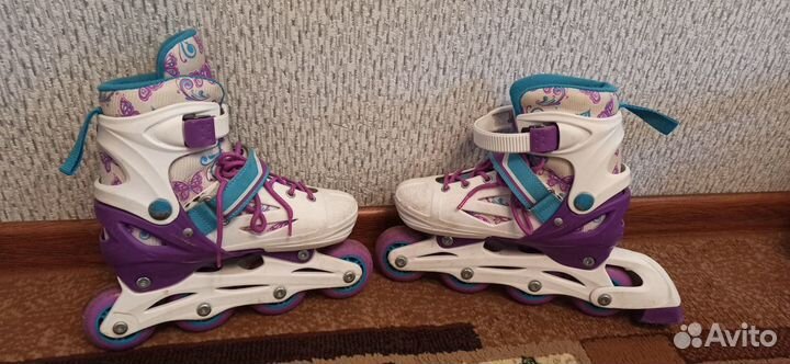 Роликовые коньки детские раздвижные, р-р 30-33. Це