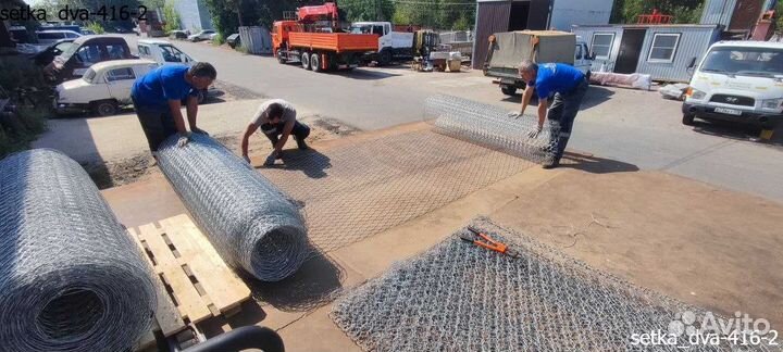 Оцинкованная сетка 80х100мм / Габионы / Доставка