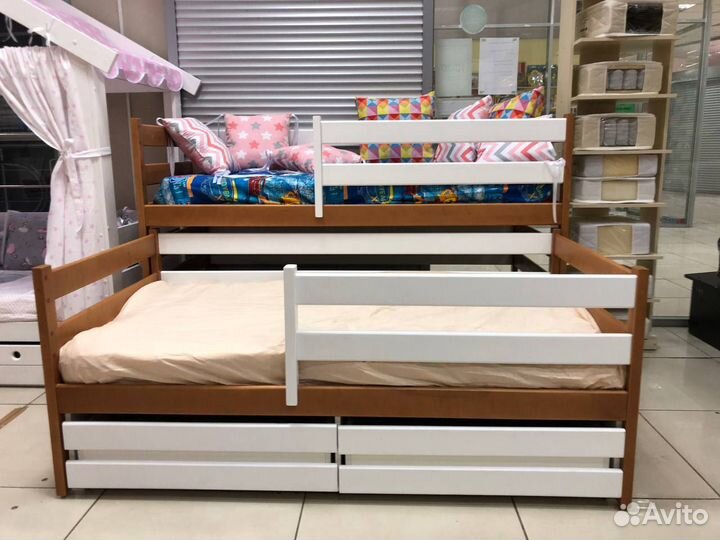 Детская выкатная кровать
