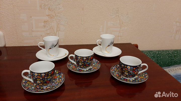 Кофейная пара, чашка и блюдце