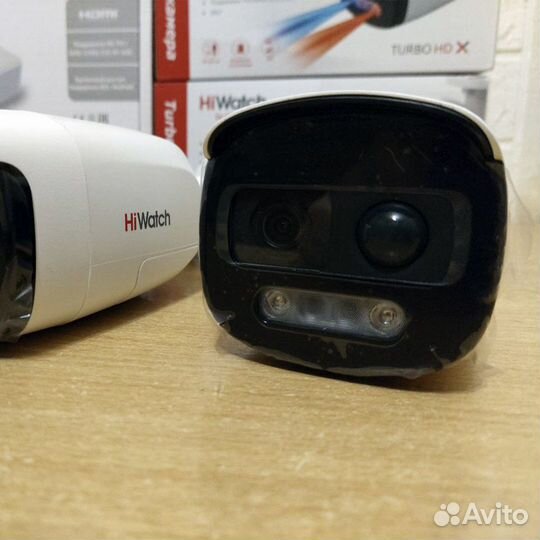 Комплект видеонаблюдения с защитой территории