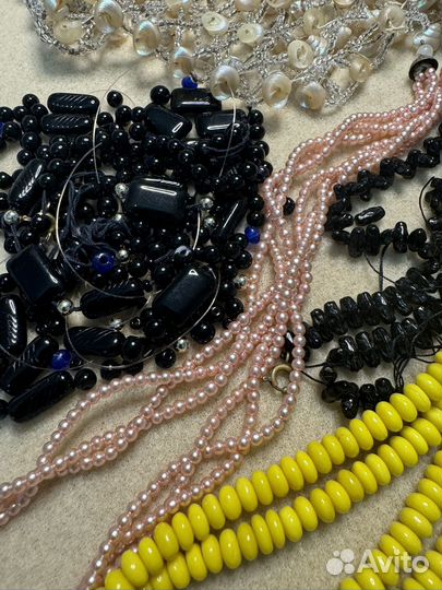 Лот винтажных бус для переделки