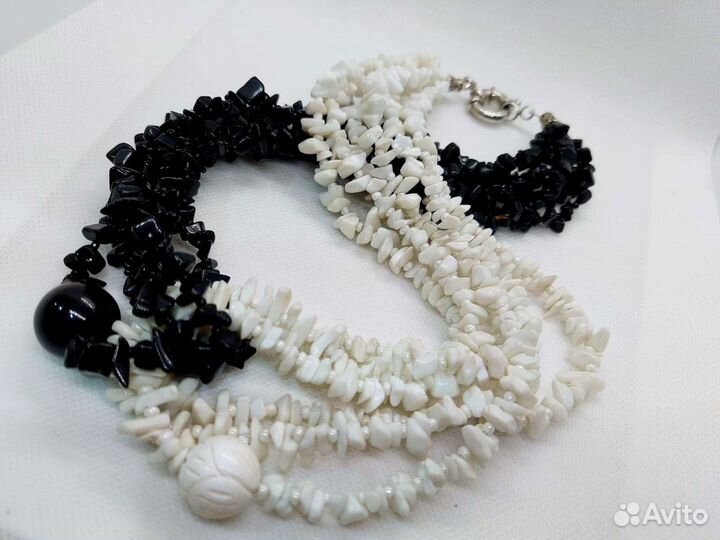 Колье Ин-Ян Агат