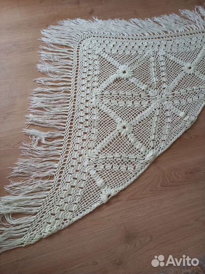 Платок шаль шерсть 100 см на 210 см