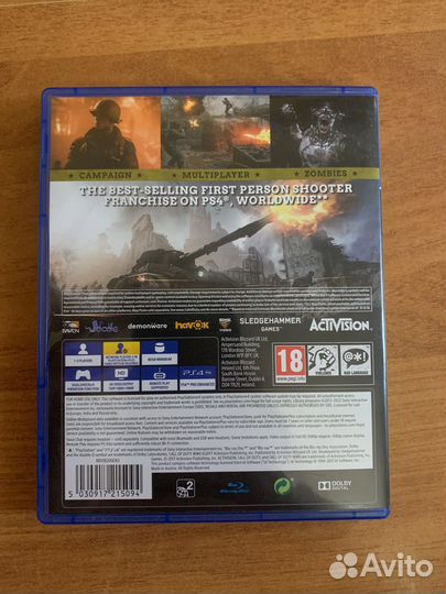 Call of duty ww ps4/ps5,английская версия