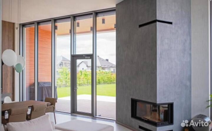 Стеклянные алюминиевые двери Алютех / Alutech