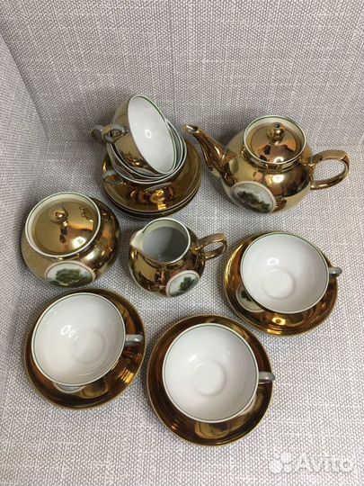 Сервиз чайный Золотой Дулево