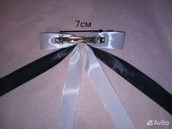 Бант на заколке-автомат ручной работы