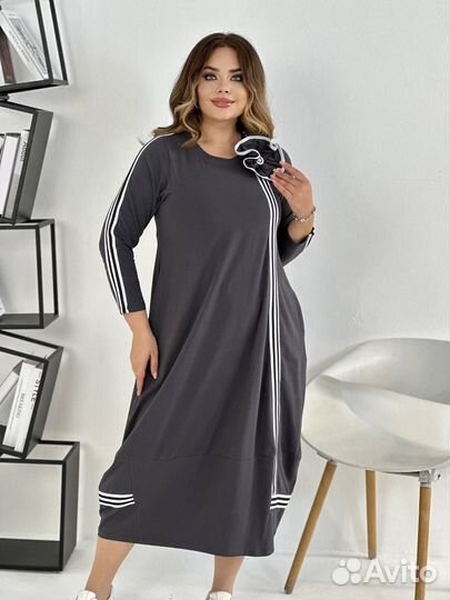 Нарядное женское платье plus size 52/56/60/64