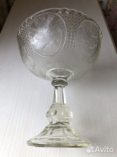 Большая ваза для фруктов. Старинная