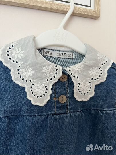 Джинсовое платье zara