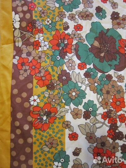 Палантин большой шарф kenzo нат шелк винтаж