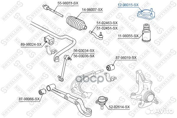 Опора амортизатора переднего Toyota Previa all