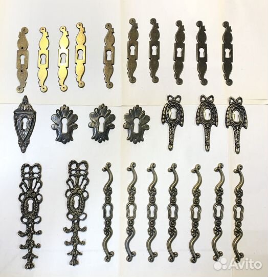 Бронзовые замки, петли, накладки для мебели Франци