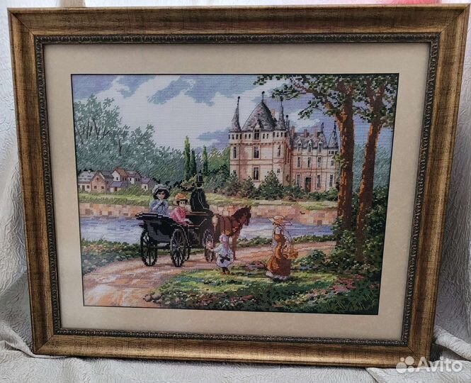 Картина вышитая крестом ручная работа