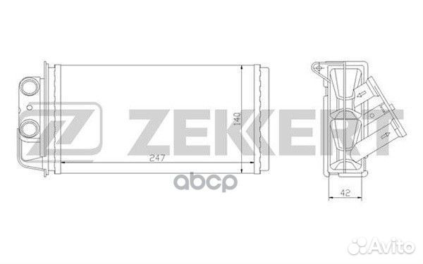 Радиатор отоп. Fiat Palio (178) 02- mk-5036 Zek