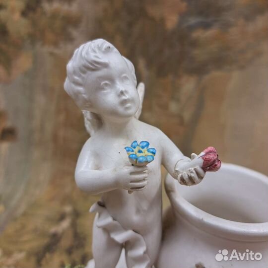 Старинный подсвечник, фарфор, Италия