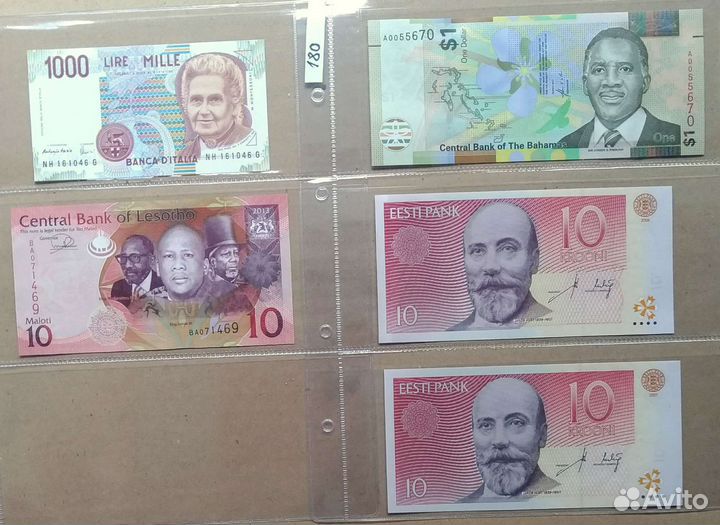 Иностранные банкноты, боны мира, купюры, деньги