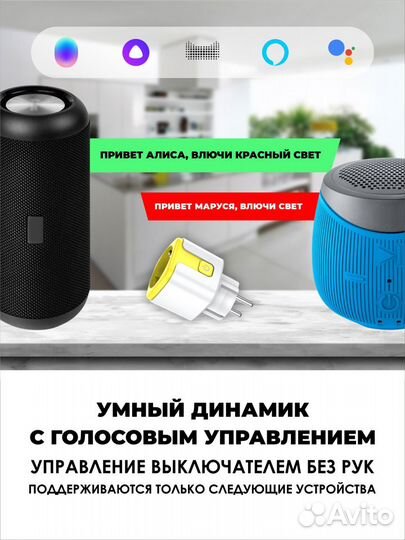 Беспроводная умная WiFi розетка 20А