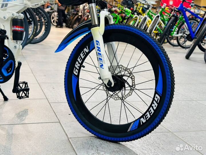 Велосипед складная рама 24R 2023г (бело-синий)