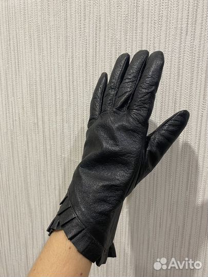 Перчатки женские кожаные новые