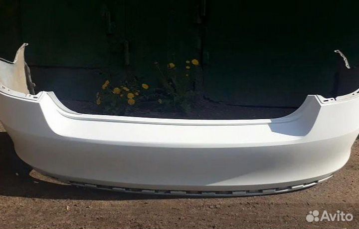 Бампер задний skoda rapid белый