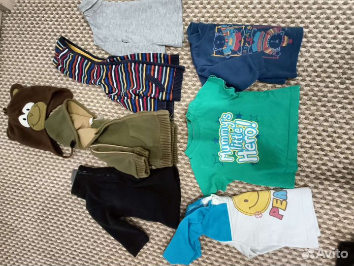 Детские вещи пакетом от 4 до 9 месяцев