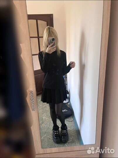 Юбка плиссерованная черная