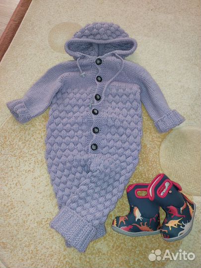 Вязаный костюм детский 74 86