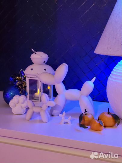 Дизайнерская статуэтка из гипса Собака Balloon Dog