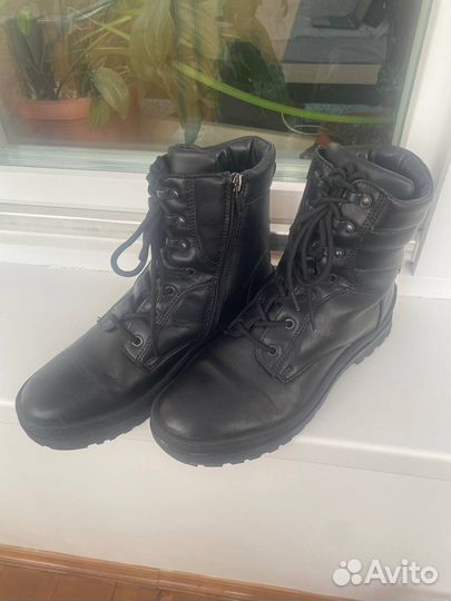 Берцы зимние 39 размер натуральная кожа и мех