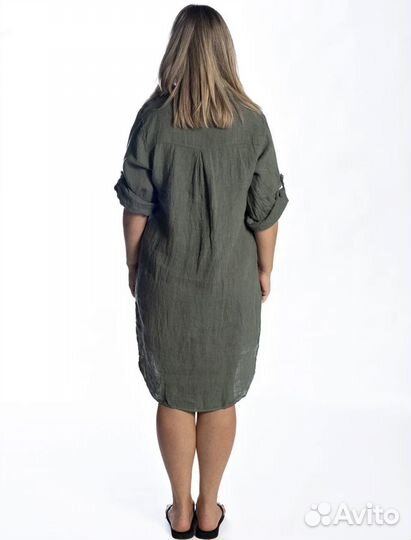 Рубашка удлиненная,лен