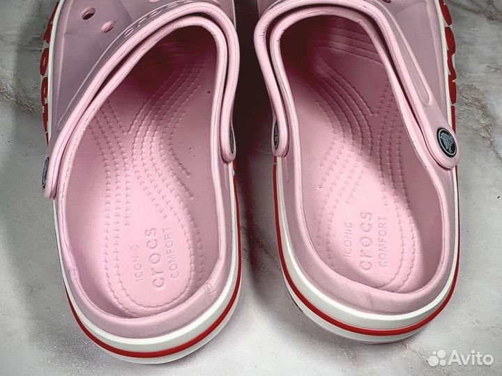 Crocs сабо женские розовые