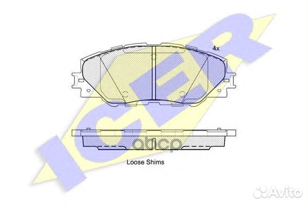 Колодки торм.дисковые Rav 4 III (06) 181762 Icer