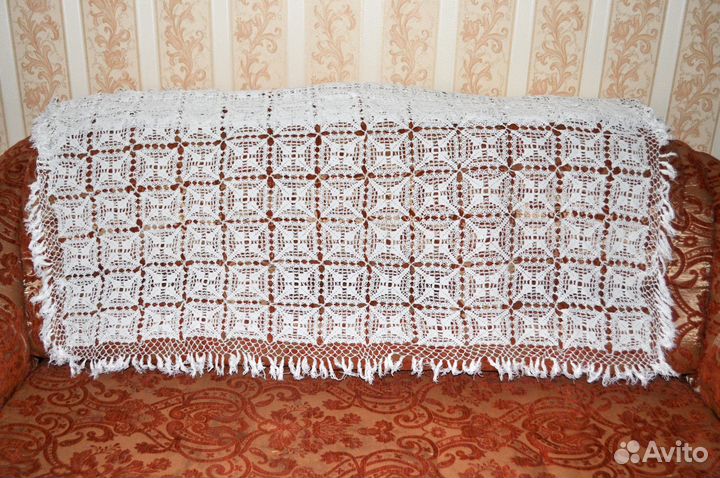 Скатерть или покрывало ручной работы (ретро) СССР