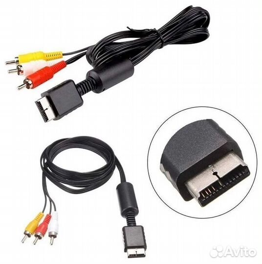 Аудио/Видео AV кабель для игр RCA для консоли PS2