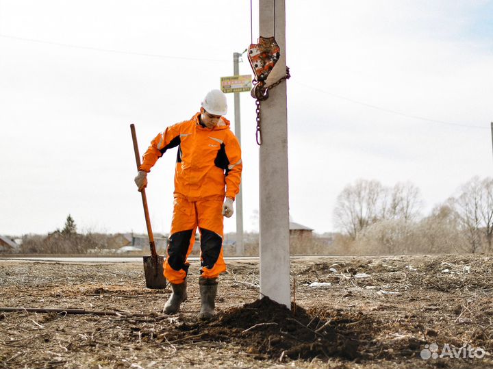 Установка опор лэп