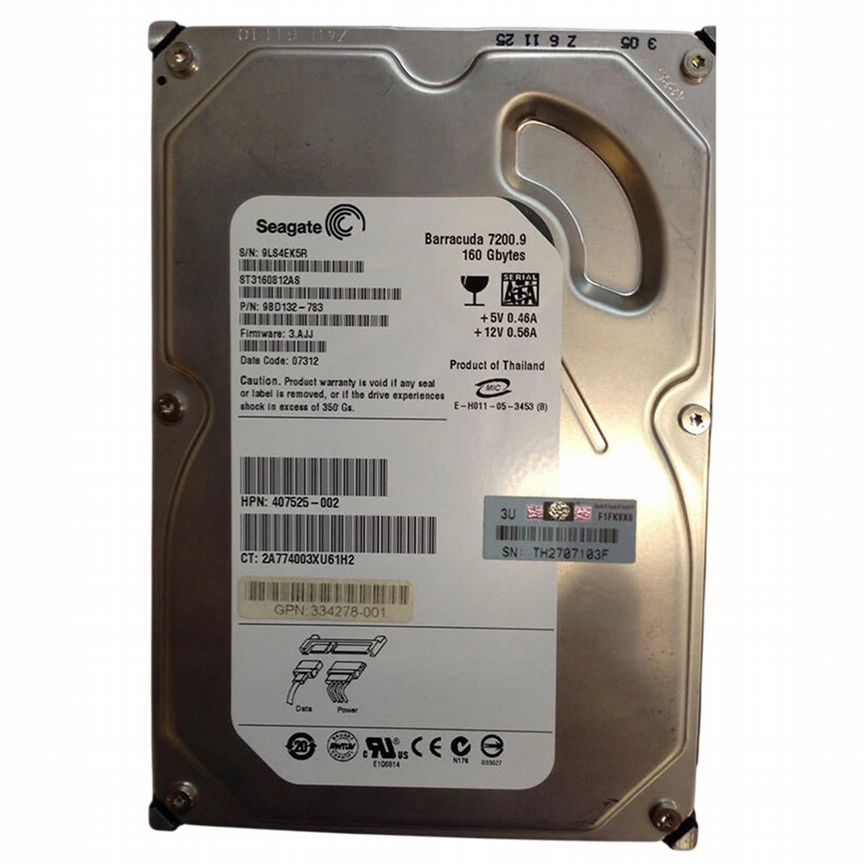 [407525-002] Жесткий Диск Hp 160gb Sata3.5" Hdd 407525-002