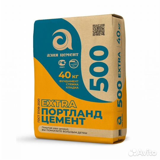 Азия цемент М500 40 кг