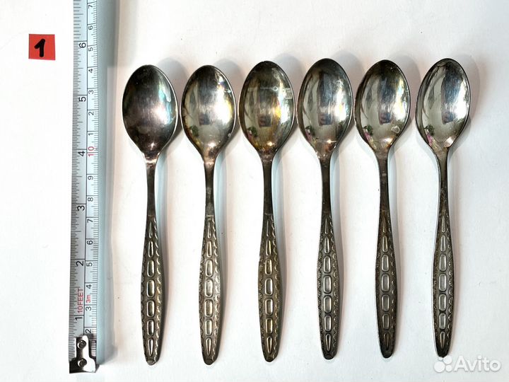 Чайные ложки мельхиор СССР Кольчугино