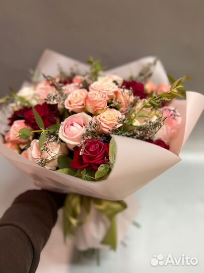 Букет Цветы на 14 февраля Протея Ромашки