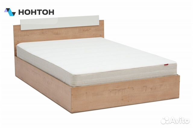 Кровать двухспальная Эко дуб вотан / белый