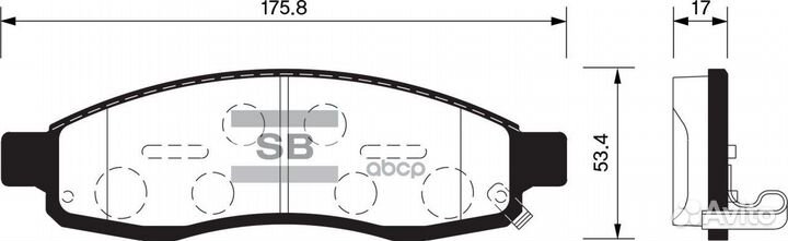 Колодки тормозные дисковые перед SP1455 Sangsin